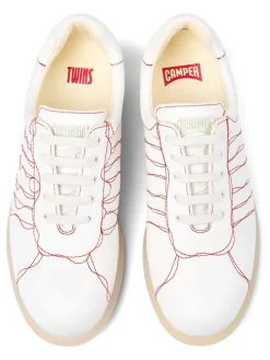 Leren veterschoenen wit
