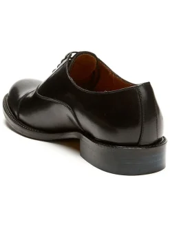 Leren veterschoenen zwart