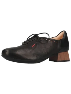 Leren veterschoenen zwart