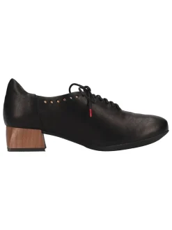 Leren veterschoenen zwart