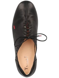 Leren veterschoenen zwart