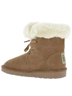 Leren winterboots "Agarita" lichtbruin