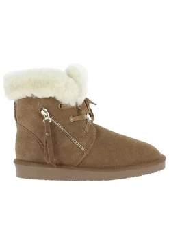 Leren winterboots "Agarita" lichtbruin