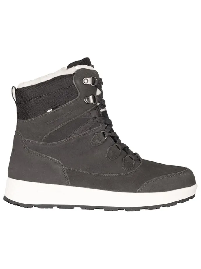 Leren winterboots "Eldfjall" grijs
