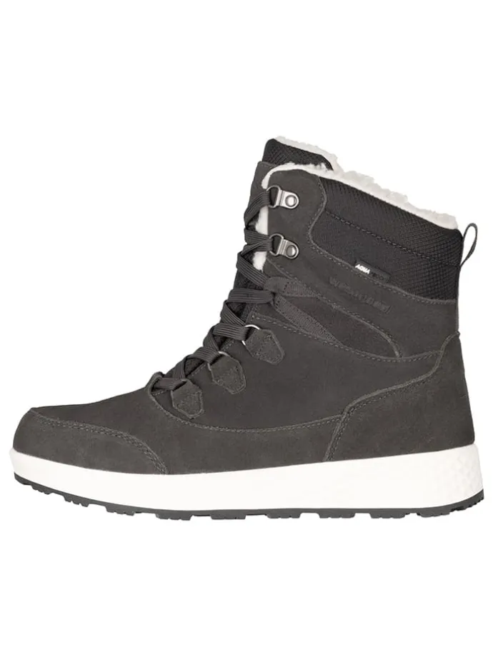 Leren winterboots "Eldfjall" grijs