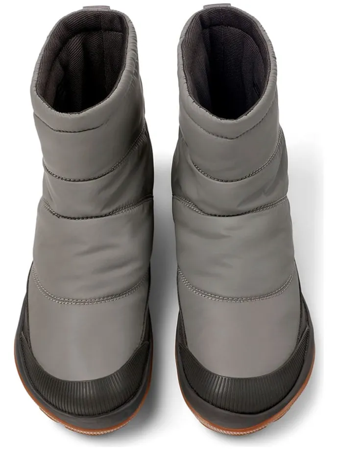 Leren winterboots grijs/zwart