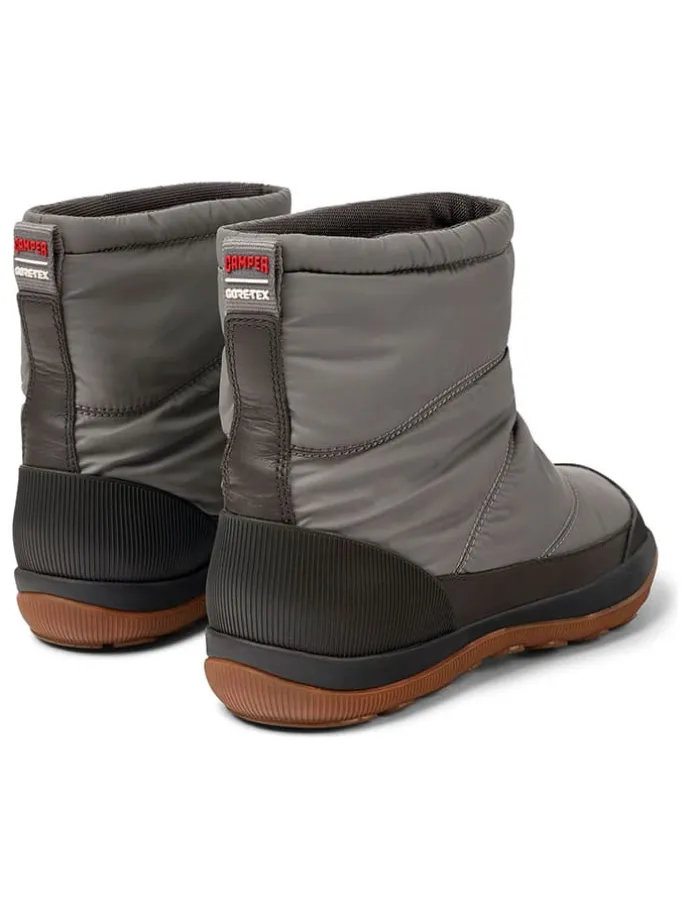 Leren winterboots grijs/zwart