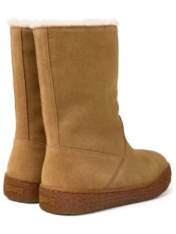 Leren winterboots lichtbruin