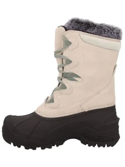 Leren winterlaarzen "Borhea" beige