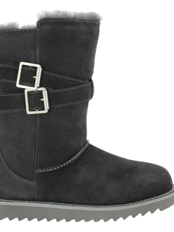 Leren winterlaarzen "Mells Waterproof" grijs