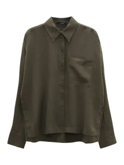 Linnen blouse kaki