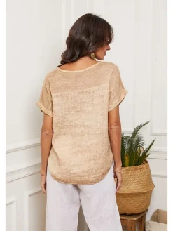 Linnen shirt "Fabioza" beige