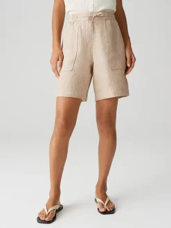 Linnen short beige