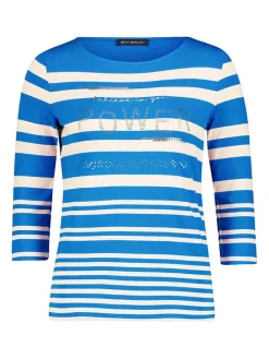 Longsleeve blauw/wit