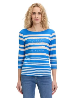 Longsleeve blauw/wit