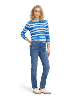 Longsleeve blauw/wit