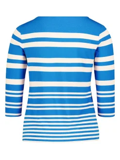 Longsleeve blauw/wit