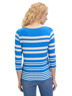 Longsleeve blauw/wit