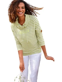 Longsleeve groen/wit