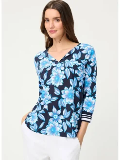 Longsleeve lichtblauw/donkerblauw
