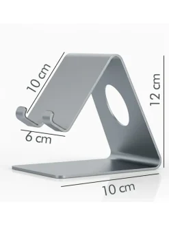 Mobiele telefoonhouder beige - (B)6 x (H)12 x (D)10 cm