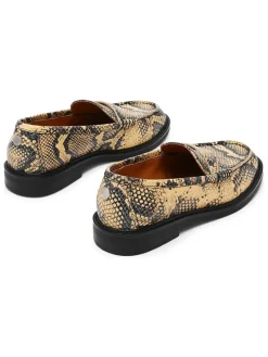 Mocassins beige/zwart