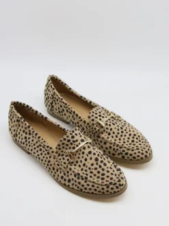 Mocassins camel/zwart