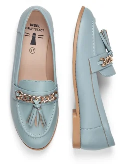 Mocassins lichtblauw