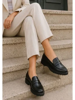 Mocassins zwart