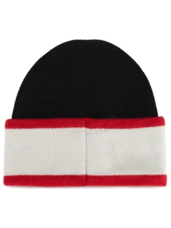 Muts zwart/crème/rood