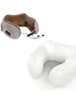 Nekmassagekussen grijs/lichtbruin