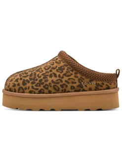 Pantoffels bruin/lichtbruin