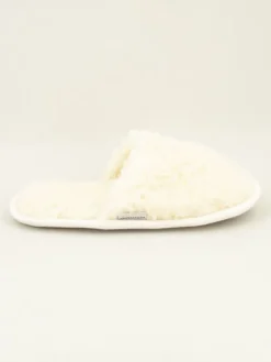 Pantoffels "Curly" crème
