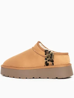 Pantoffels "Edila" lichtbruin