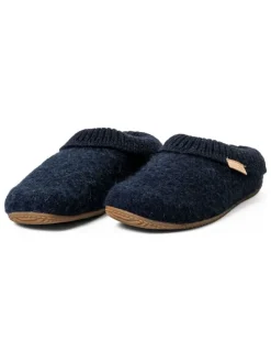 Pantoffels "Horn" donkerblauw
