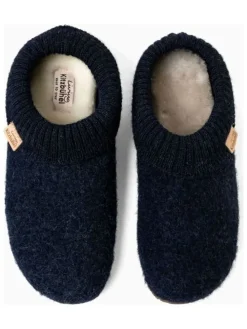 Pantoffels "Horn" donkerblauw