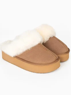 Pantoffels van schapenvacht 