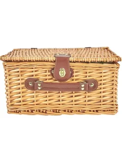 Picknickmand naturel/groen - 21 delen