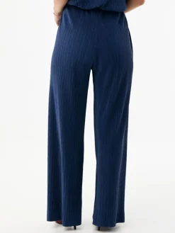 Plissébroek donkerblauw