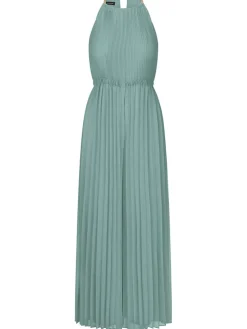 Plisseejumpsuit grijsgroen