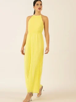 Plisseeoverall geel