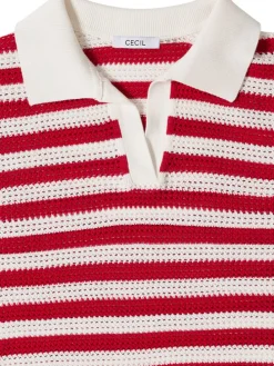 Poloshirt wit/rood