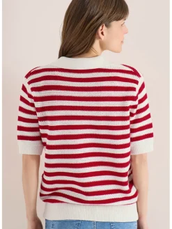 Poloshirt wit/rood