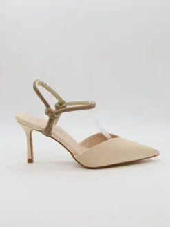 Pumps met bandje beige