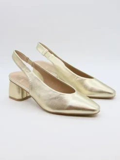 Pumps met bandje goudkleurig