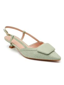 Pumps met bandje lichtgroen