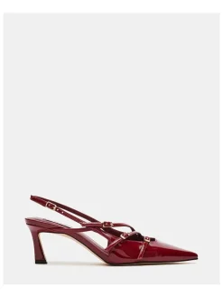 Pumps met bandje rood