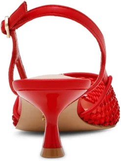 Pumps met bandje rood