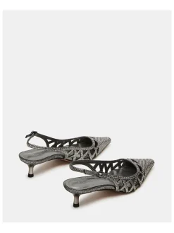 Pumps met bandje zilverkleurig