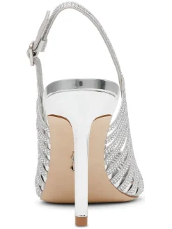 Pumps met bandje zilverkleurig